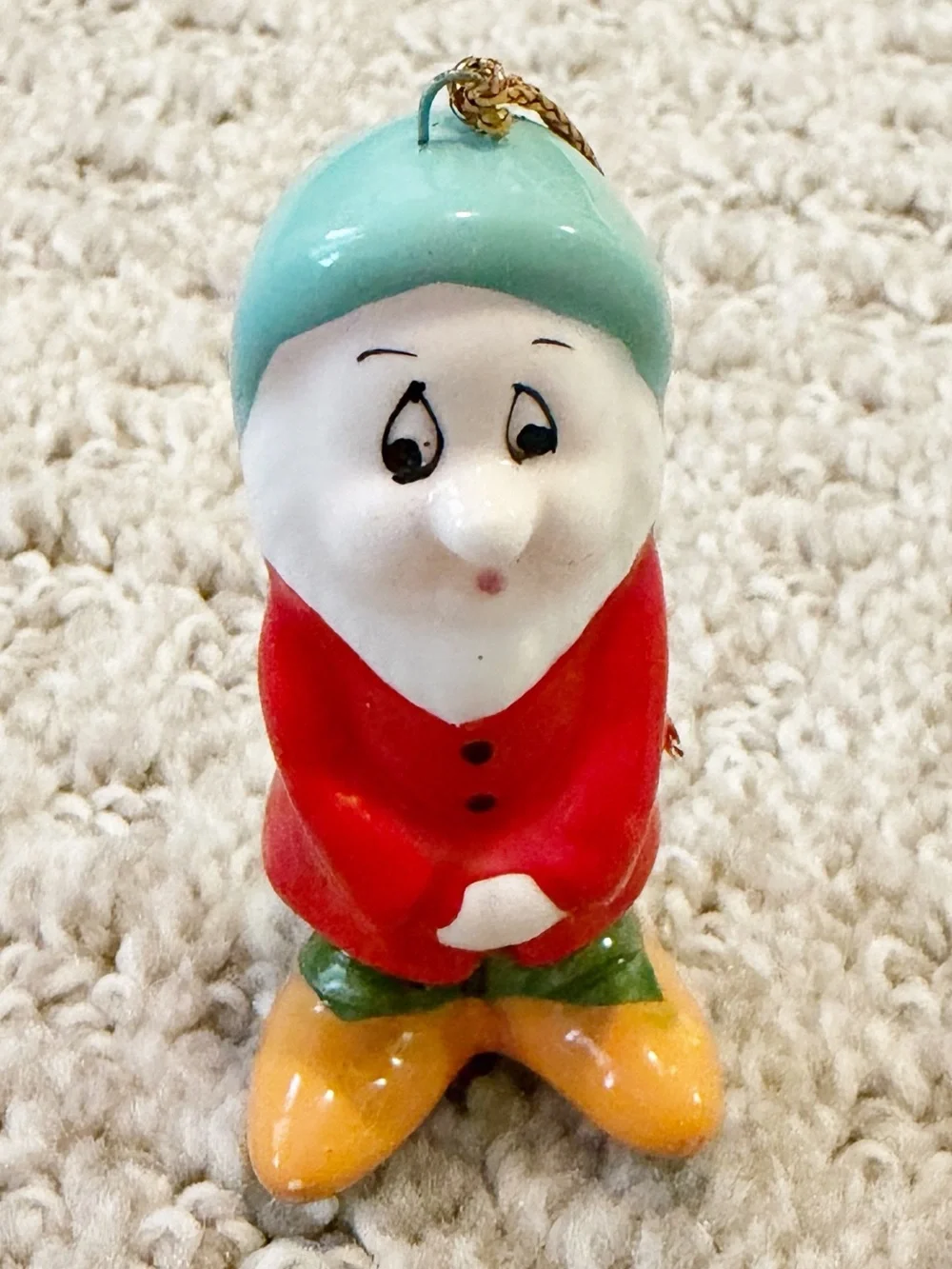 Vintage Disney Snow White Character Christmas Ornament SNEEZY Japan Vintage 1992